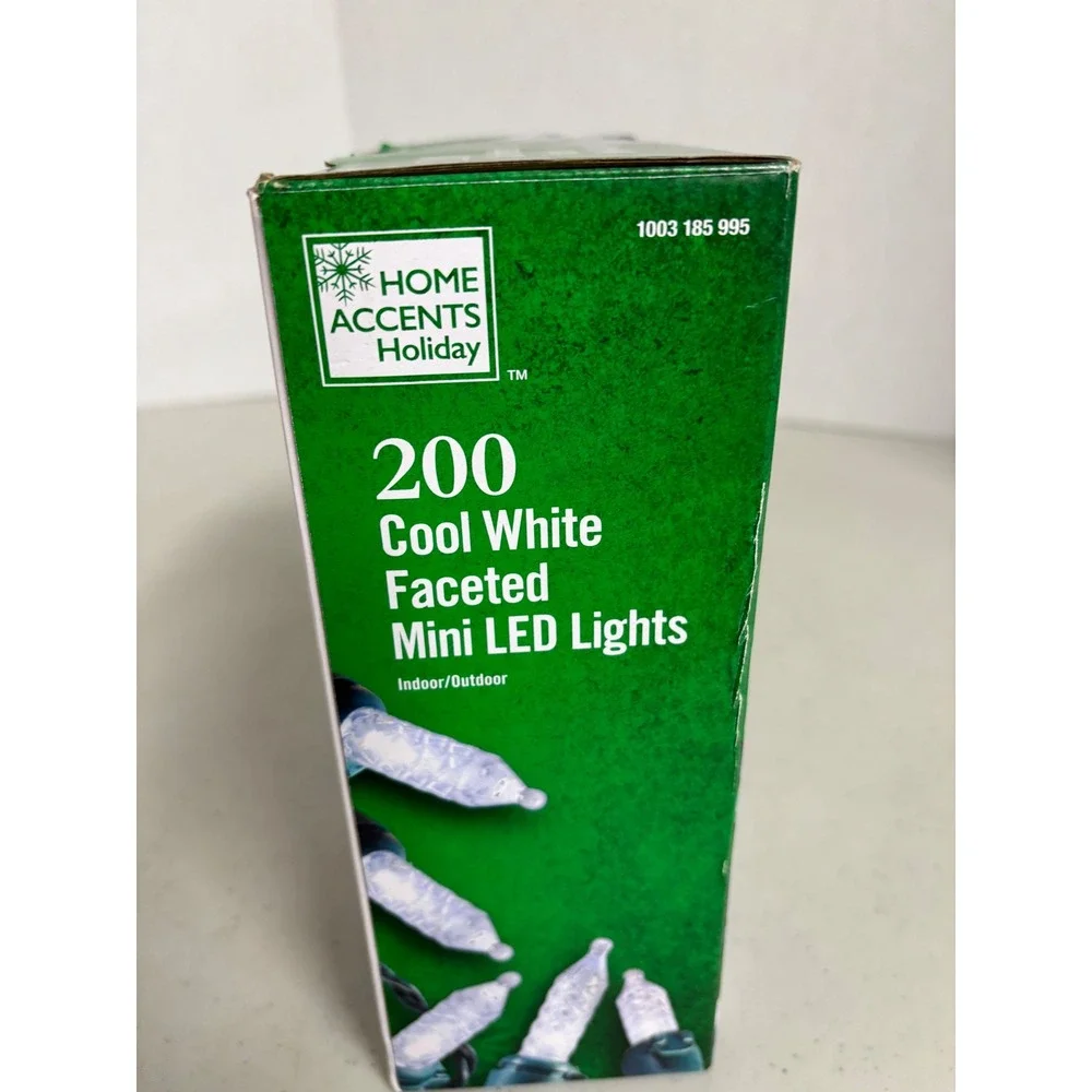 Home‎ Accents Holiday 200 Cool White Mini LED Lights Green Wire 1003185995